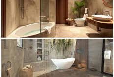 Nuansa Hotel Bintang Lima! Ide Desain Kamar Mandi Minimalis dengan Bathtub dan Shower