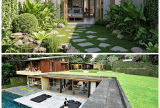 7 Inspirasi Taman Belakang Rumah Bergaya Villa Bali, Lahan Kecil Tetap Terasa Tropis dan Mewah