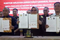 Kalapas Pagar Alam Hadiri Perjanjian PKS Sidang Elektronik Kanwil DItjenpas - Kejati dan PT Sumse