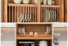 Bikin Dapur Lebih Nyaman! 6 Rak Piring Kayu Cantik yang Fungsional dan Stylish